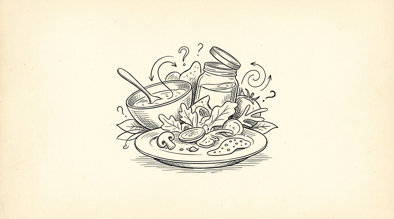 What to do with mixed dishes, sauces, and hidden ingredients