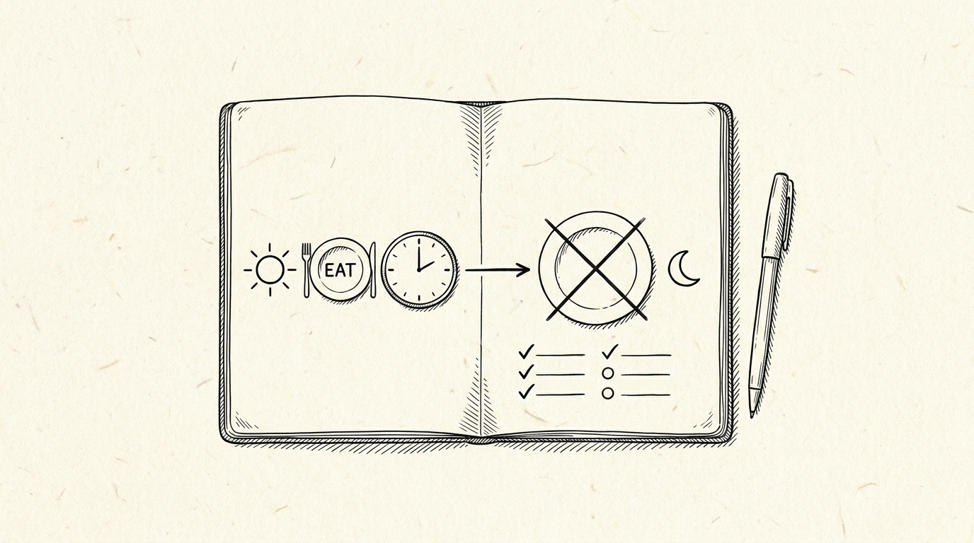 A practical logging workflow for fasting days