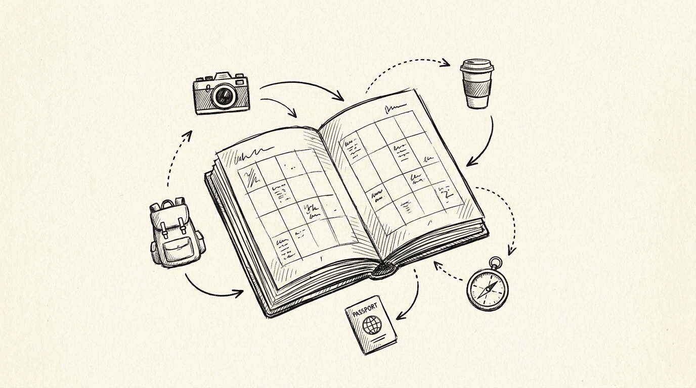 How a photo-and-text tracker fits a travel routine